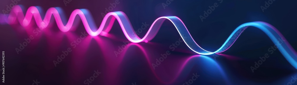 A Close-up Shot of a Neon human sound waves, oscillating diversity A Close-up Shot of a Neon human sound waves, oscillating diversity