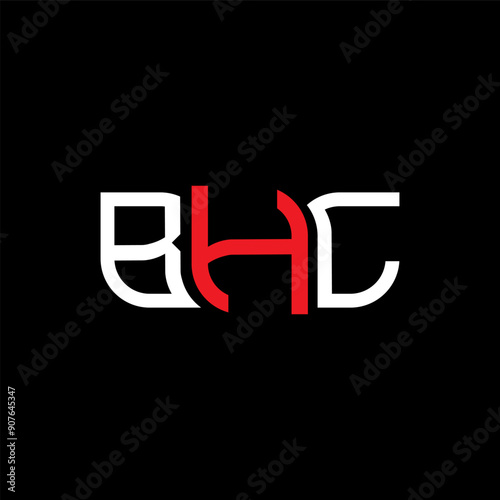 BHL logo design, BHL simple and modern logo. BHL luxurious alphabet design photo