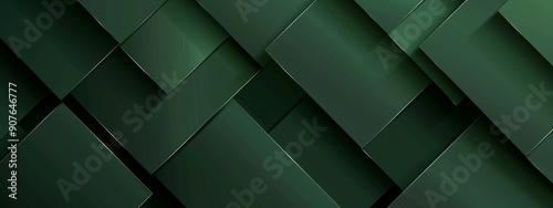 Three Dimensional Cube Blocks Structure With Blur Effect 4K 8K Very High Definition Sci-Fi Futuristic Technology Background. Modern 3D Dark Green Background, Argyle pattern. Dark green with thi