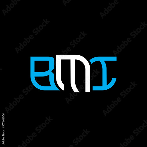 BMI logo design, BMI simple and modern logo. BMI luxurious alphabet design