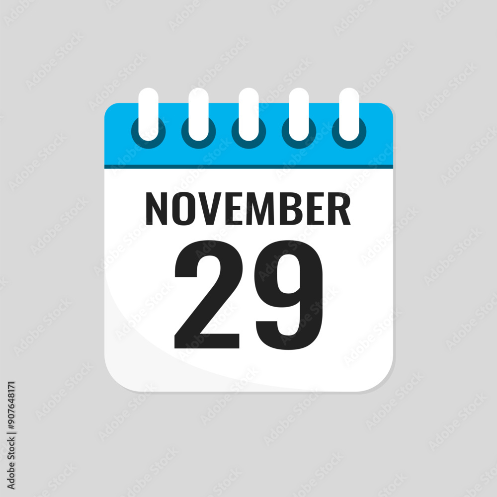 Icon page calendar day - 29 November Icon page calendar day - 29 November