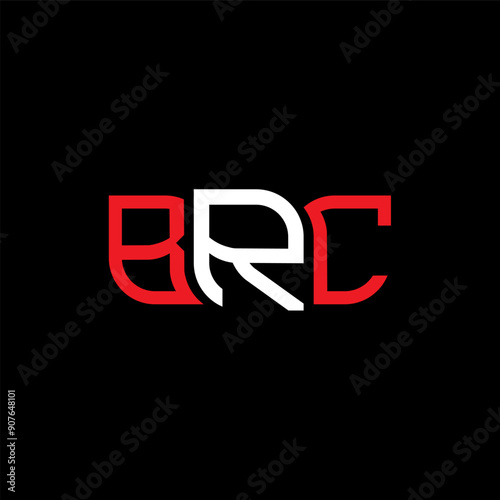 BRC logo design, BRC simple and modern logo. BRC luxurious alphabet design