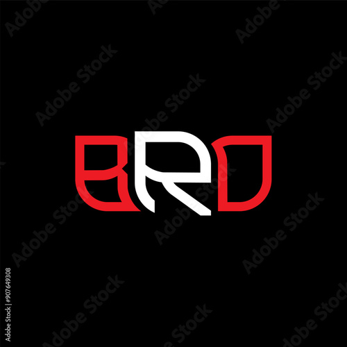 BRO logo design, BRO simple and modern logo. BRO luxurious alphabet design