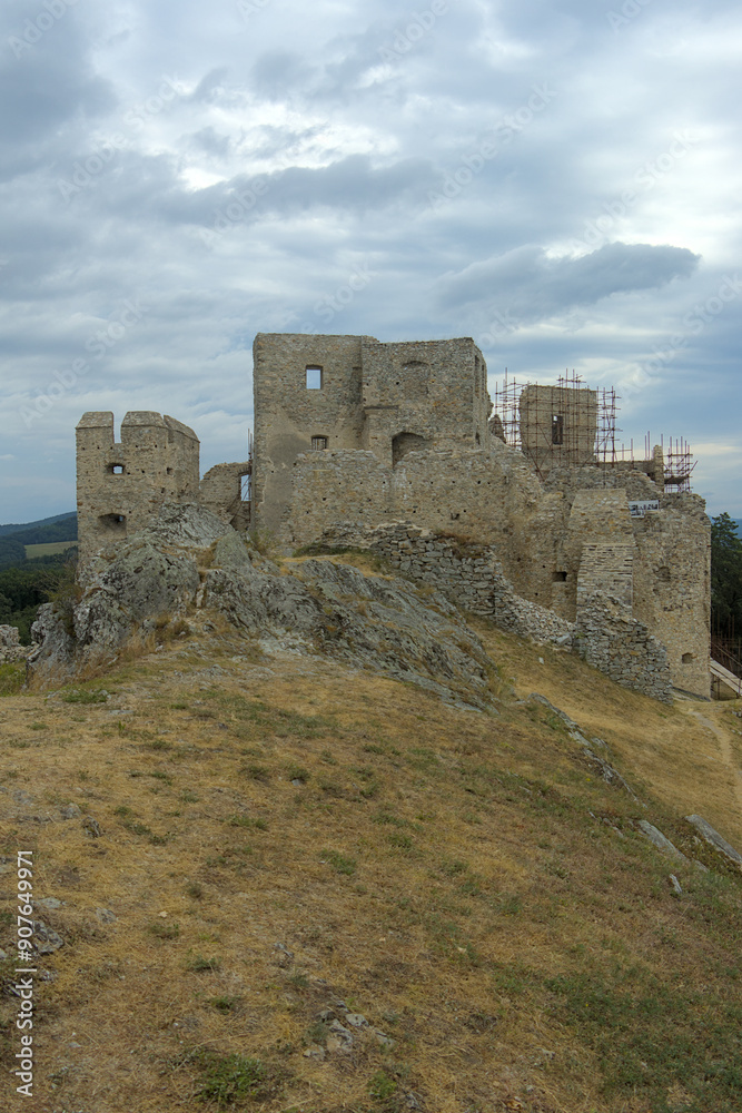 old medieval castle built on a rock old medieval castle built on a rock