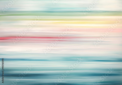 Abstract horizontal stripes in varying pale pastel colors, with a blurred background.