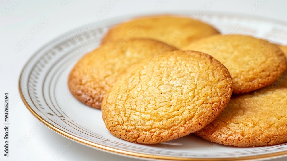 Tasty Homemade Cookies in a White Background - Sweet Baked Goods for Display or Advertisement Tasty Homemade Cookies in a White Background - Sweet Baked Goods for Display or Advertisement