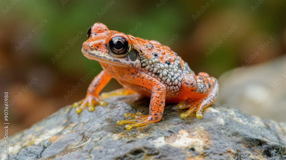 Exotic frog with shedding of skin as a result of infectious disease chytridiomycosis Exotic frog with shedding of skin as a result of infectious disease chytridiomycosis