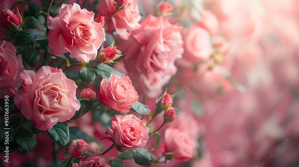 Macro photograph of pink roses background. Closeup photo of beautiful roses in full bloom. Copy space for text. Macro photograph of pink roses background. Closeup photo of beautiful roses in full bloom. Copy space for text.