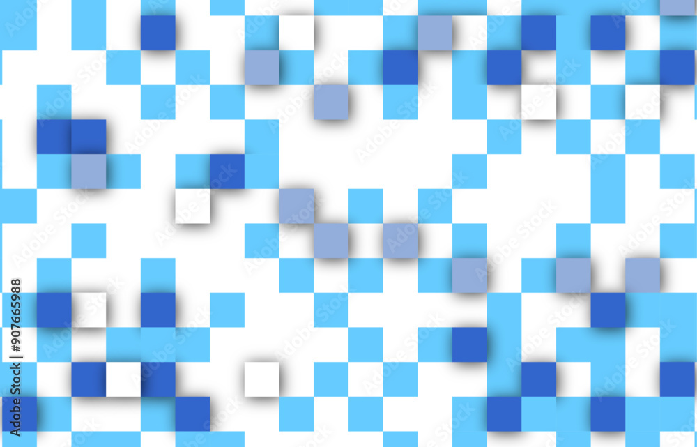 Fototapeta premium Blue pixel background