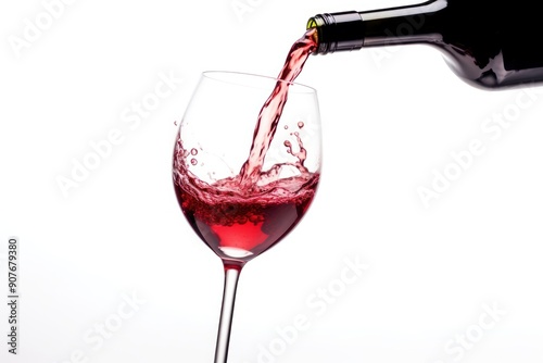 Red wine bootle glass pouring bottle.