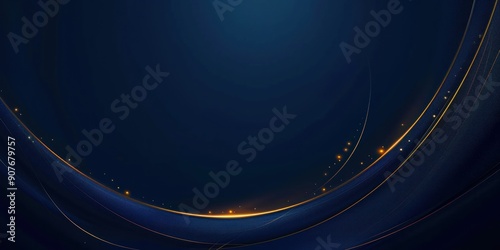 Abstract Blue and Gold Background