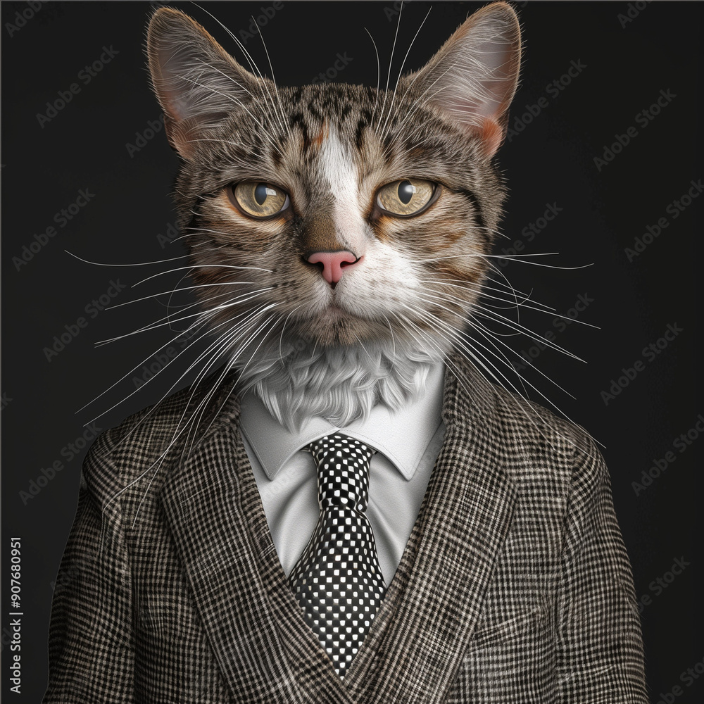 A cat in a business man outfit A cat in a business man outfit