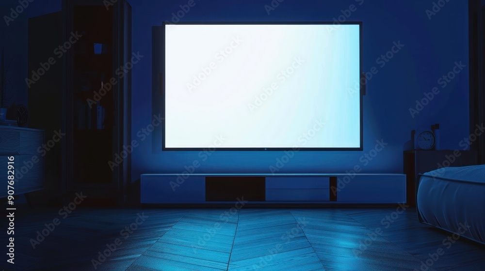 Television On in Dark Room Television On in Dark Room