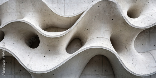 Concrete Creativity: A mold of an innovative building shape, filled with fresh concrete mixture