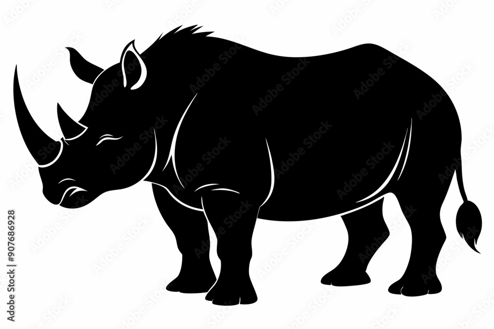 Rhino Silhouette Vector, rhino vector graphic icon
Rhino Silhouette Vector, rhino vector graphic icon