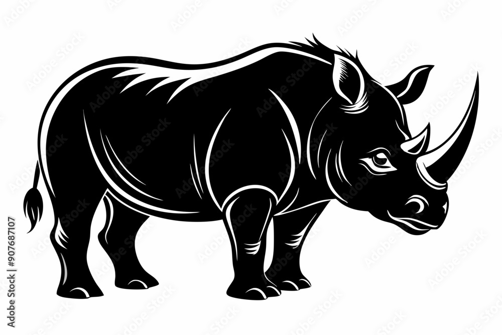 Rhino Silhouette Vector, rhino vector graphic icon
Rhino Silhouette Vector, rhino vector graphic icon