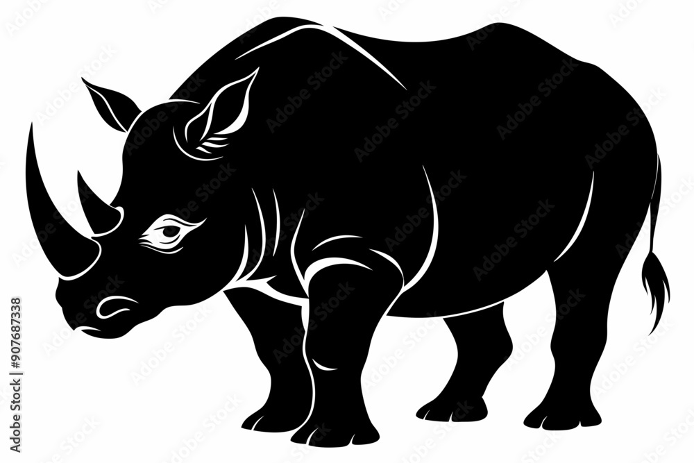 Rhino Silhouette Vector, rhino vector graphic icon
Rhino Silhouette Vector, rhino vector graphic icon