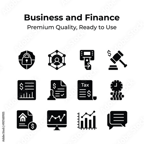 Modern Collection of Business Analytics and Networking Flat Vector icons