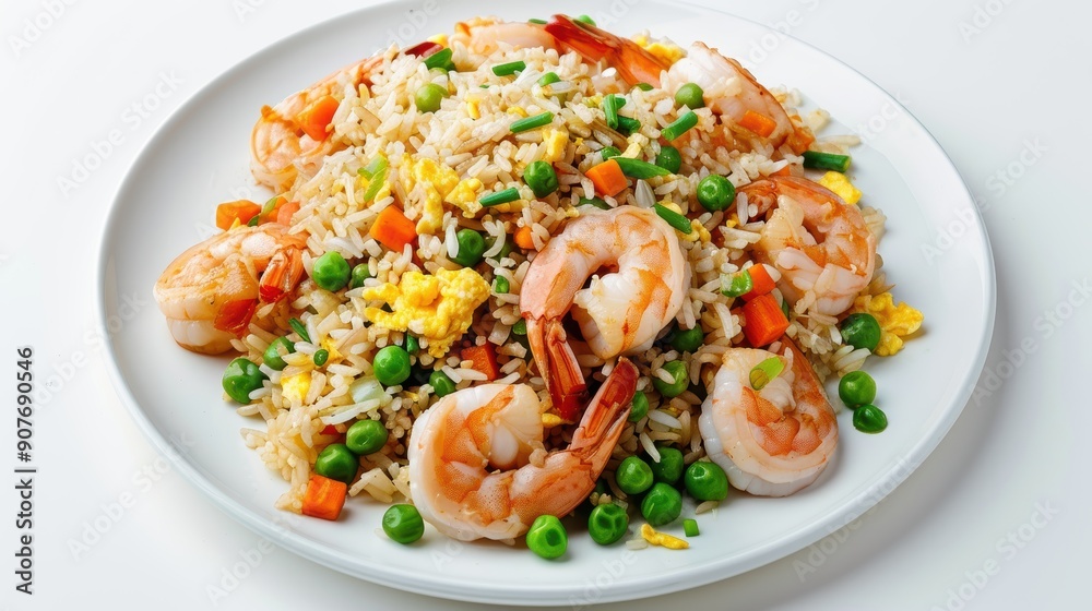Flavorful Shrimp Fried Rice with Peas, Carrots, and Scallions Flavorful Shrimp Fried Rice with Peas, Carrots, and Scallions