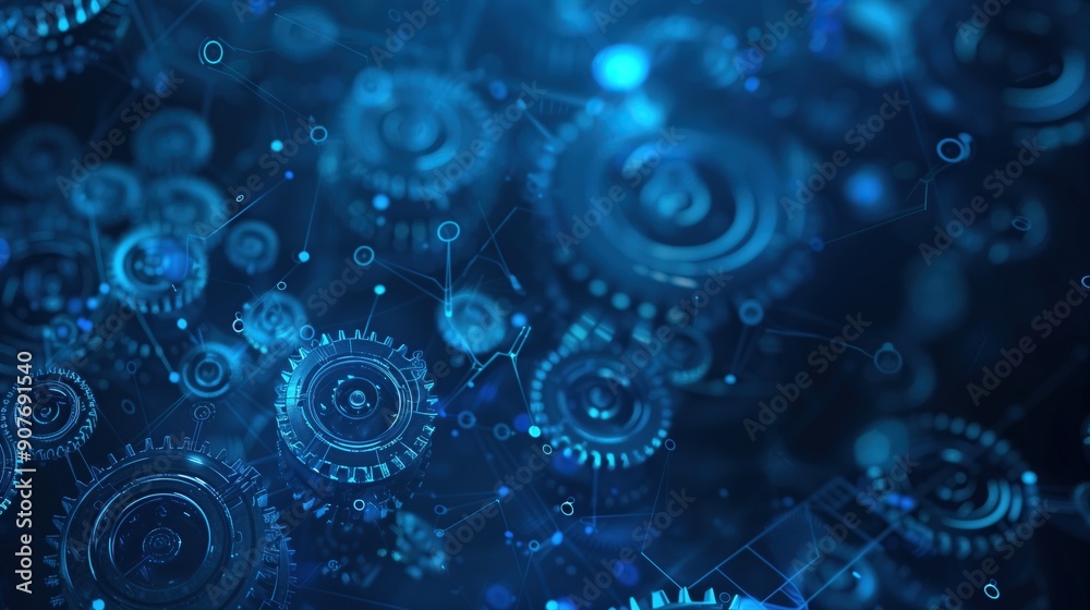 Abstract blue digital technology background Abstract blue digital technology background