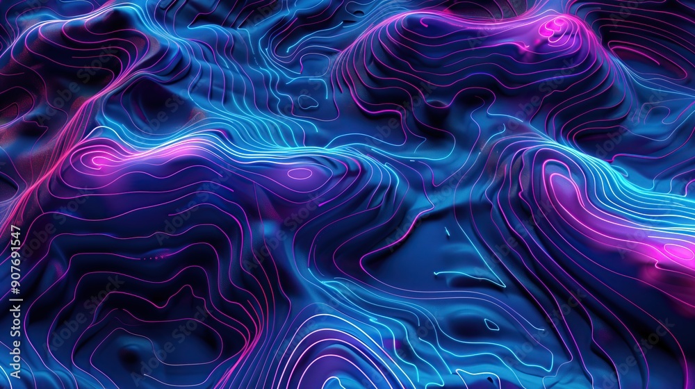 3D Topographic map background concept. 3D Topographic map background concept.