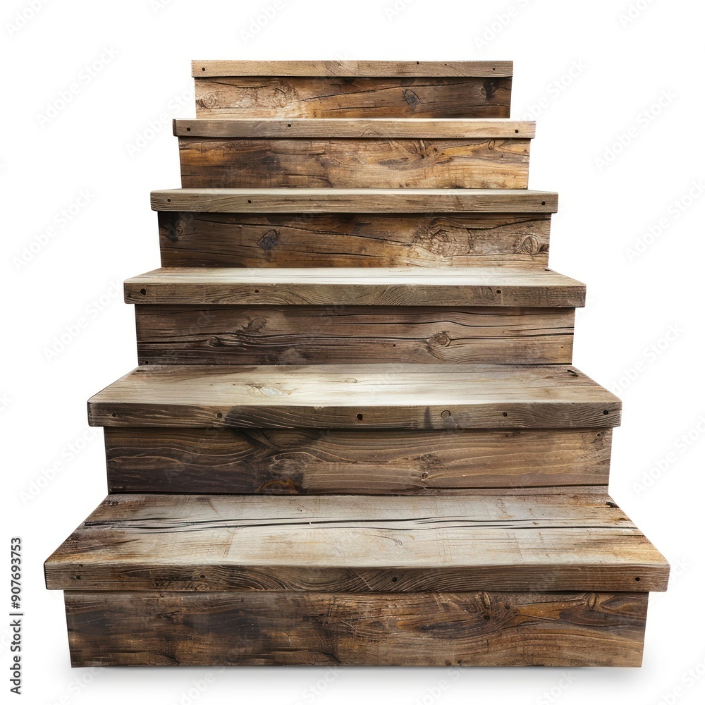 Rustic wooden staircase steps Rustic wooden staircase steps