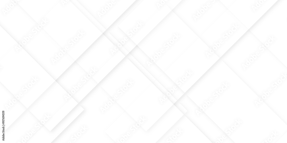 Abstract 3d modern white and gray geometric diagonal overlay layer background. luxury gradient line background random square shape design. glow gradient polygon pattern on white background.