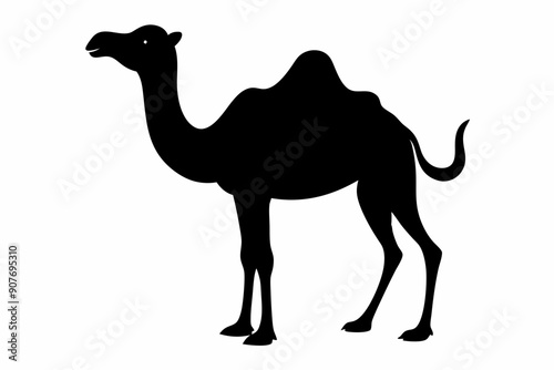 
camel vector silhouette, dromedary camel silhouette vector illustration