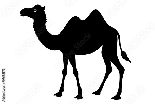 
camel vector silhouette, dromedary camel silhouette vector illustration
