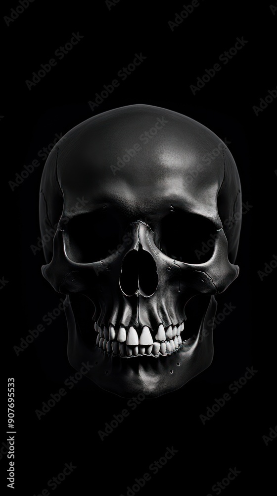 Obraz premium Skull portrait black white.