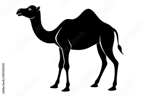 
camel vector silhouette, dromedary camel silhouette vector illustration