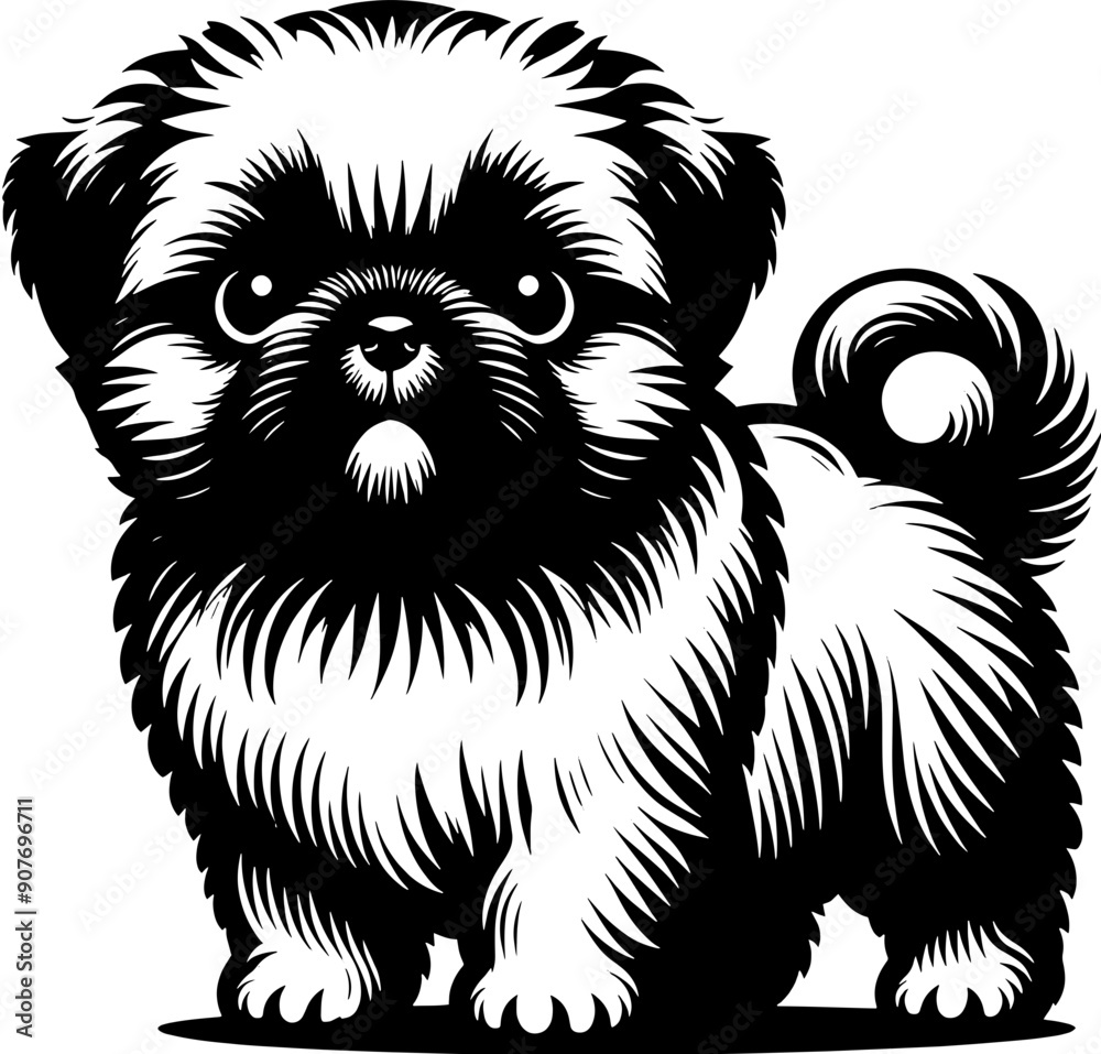 Obraz premium Pugapoo icon 13