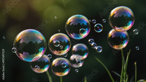 soap bubbles that fly up