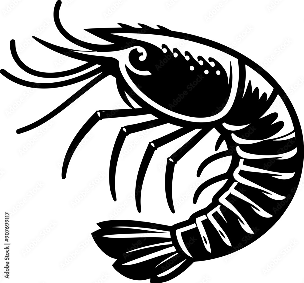 Fototapeta premium Prawn icon 15