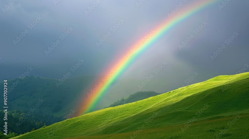 Rustic Cabin with Rainbow Over Green Valley Rustic Cabin with Rainbow Over Green Valley