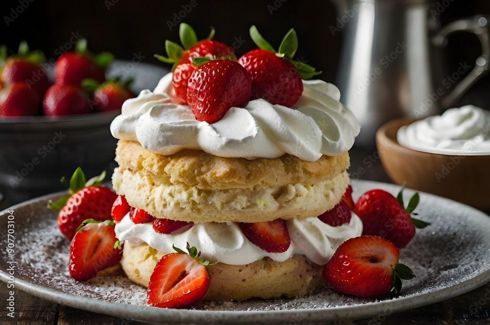 cake with strawberries