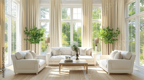 Wallpaper Mural Imagine a serene living room with soft pastel colors, comfortable seating, and plenty of natural light. Torontodigital.ca