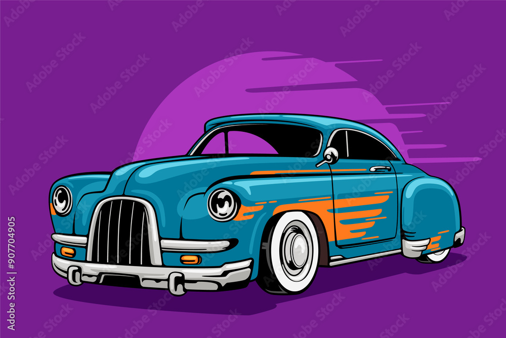 retro car illustration car vector retro car illustration car vector