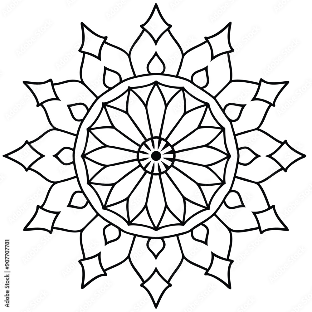Obraz premium Teaching Mandalas vector, Crafting Visual Aids that Inspire and Educate 