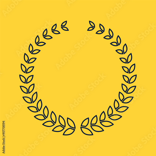 Set of Laurel wreath symbol Collection. Vector Illustration.