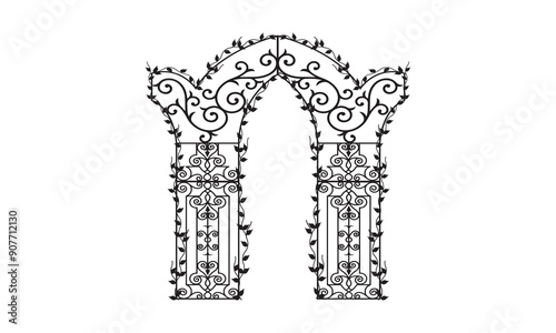 Gate Vector bundle, Clipart, Silhouette, Vector, icons, illustration, design.