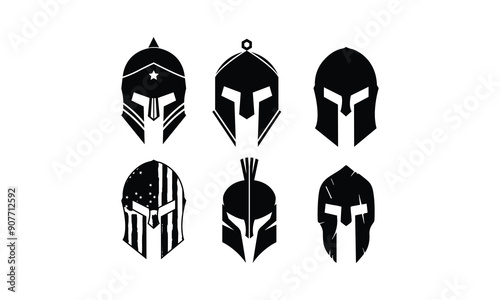 Spartan Vector bundle, Clipart, Silhouette, Vector, icons, illustration, design.