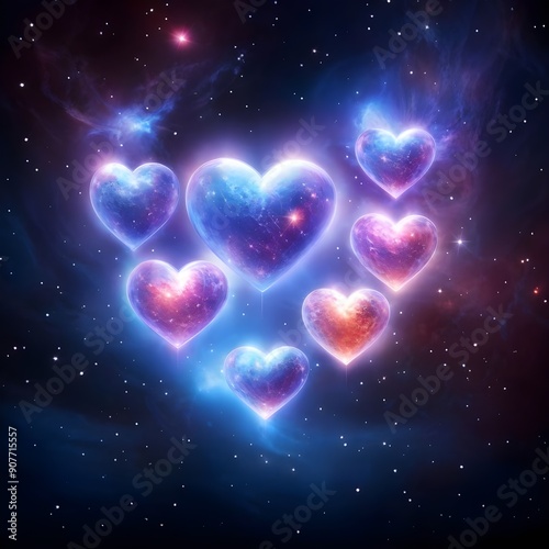 heart in the night sky