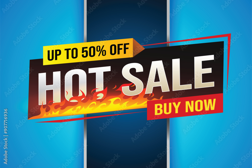 Fototapeta premium Hot sale buy now super sale poster banner graphic design icon logo sign symbol social media website coupon