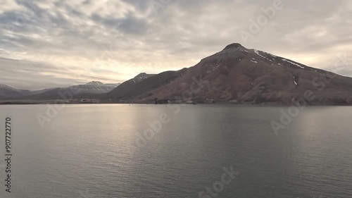 Enchanting Midnight Sun Over Billefjorden, Svalbard Mesmerizing Arctic Landscapes Bathed in Eternal Daylight