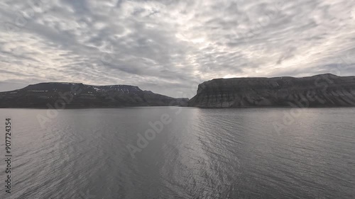Enchanting Midnight Sun Over Billefjorden, Svalbard Mesmerizing Arctic Landscapes Bathed in Eternal Daylight