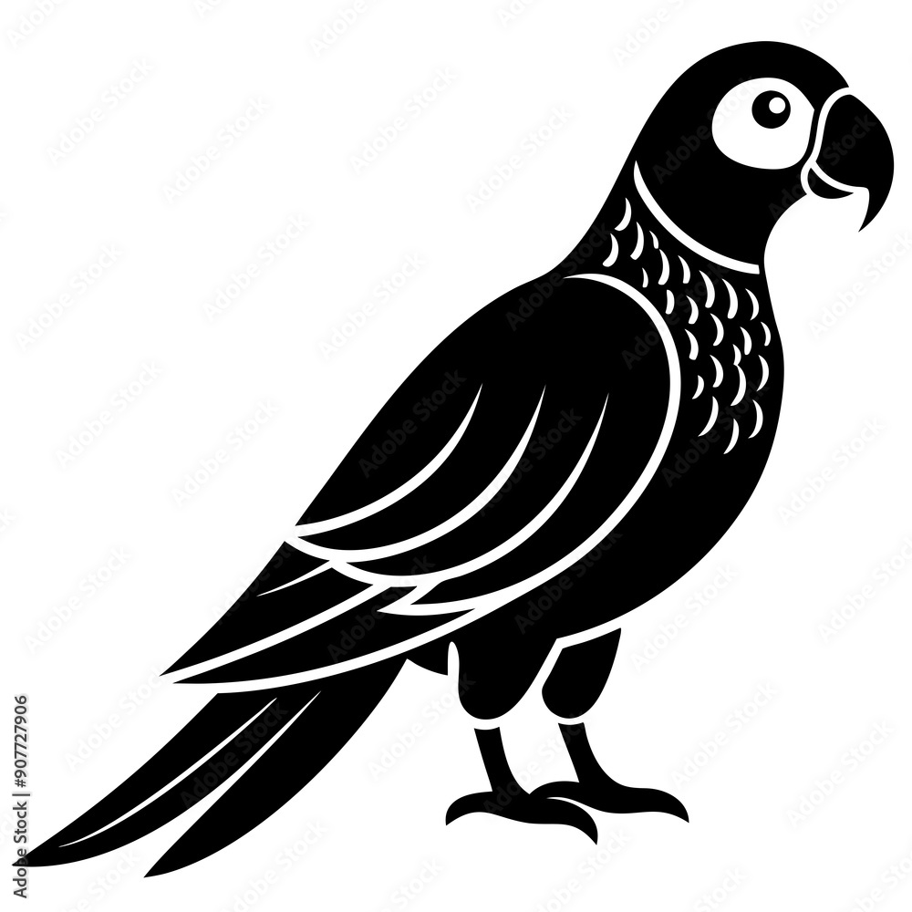 Obraz premium Parrot Vector Art – Ideal for Graphic Design and Creative Projects