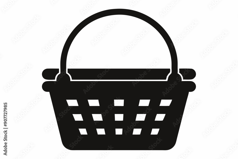 Picnic Basket Silhouette Vector, Blank Basket icon
Picnic Basket Silhouette Vector, Blank Basket icon