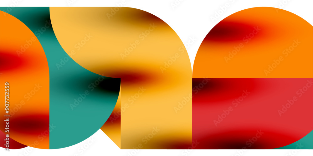 Shadow effect shiny circles and round triangles geometric modern art. Vector Illustration For Wallpaper, Banner, Background, Card, Book Illustration, landing page Shadow effect shiny circles and round triangles geometric modern art. Vector Illustration For Wallpaper, Banner, Background, Card, Book Illustration, landing page