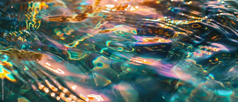 Abstract Background of Irisdescent Water Surface Abstract Background of Irisdescent Water Surface